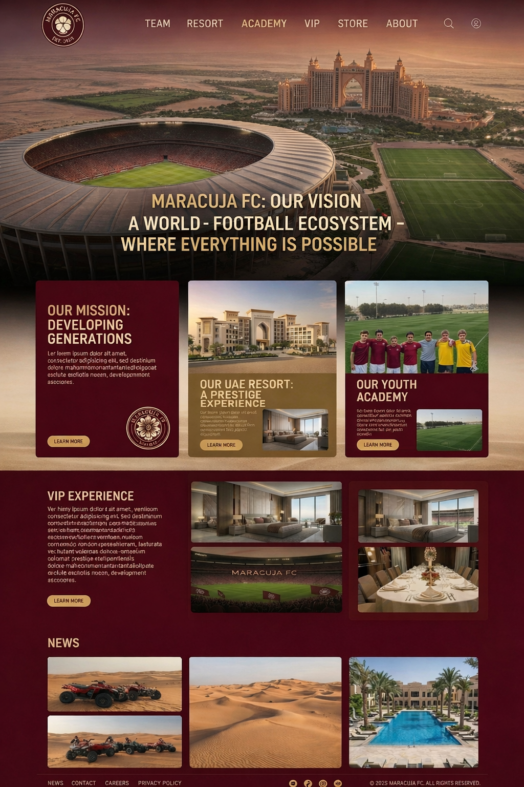 Maracuja FC Website Demo